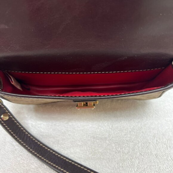 Dooney & Bourke Signature Brown Wristlet - Picture 4 of 6